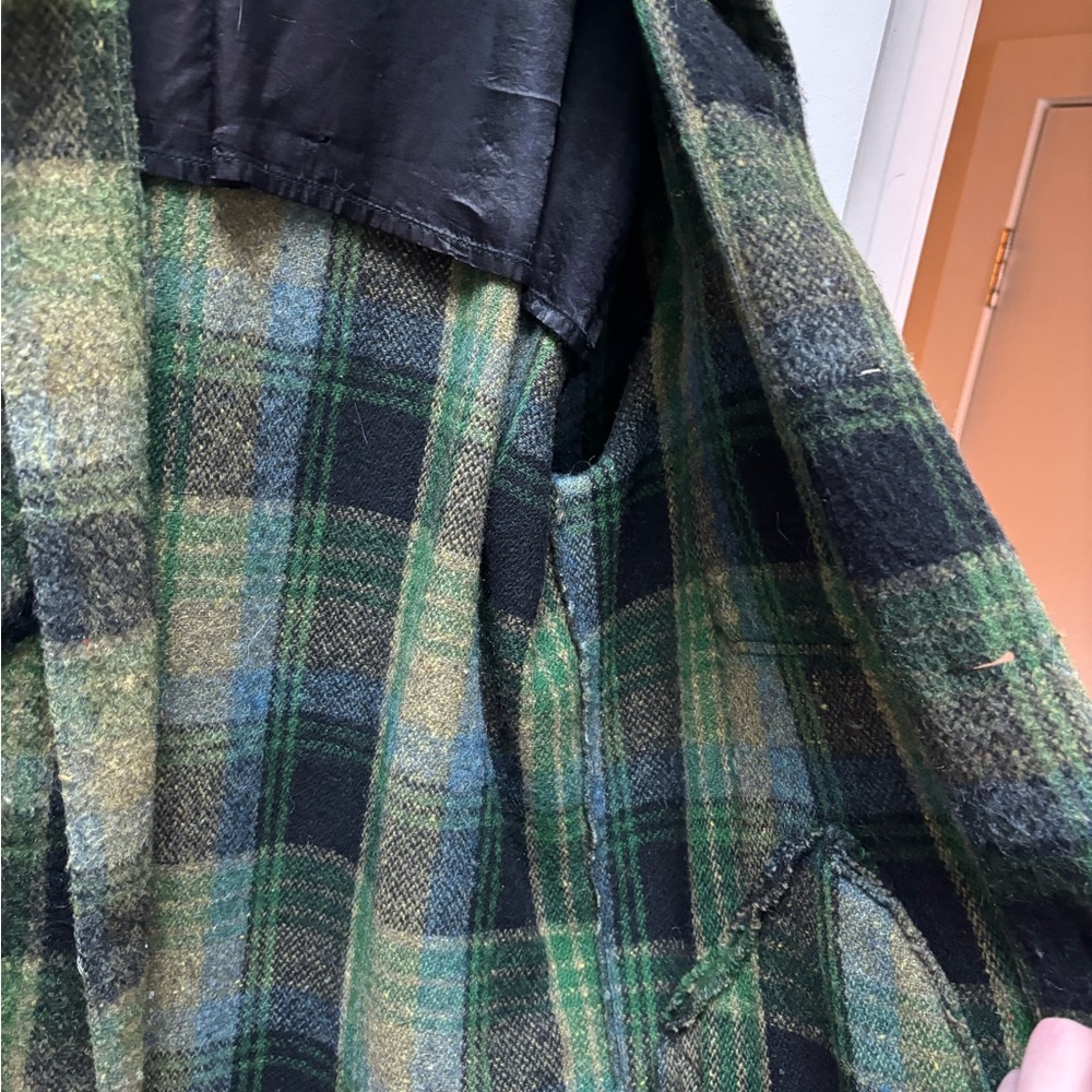 Vintage Green Plaid Wool Jacket - Picture 5 of 9